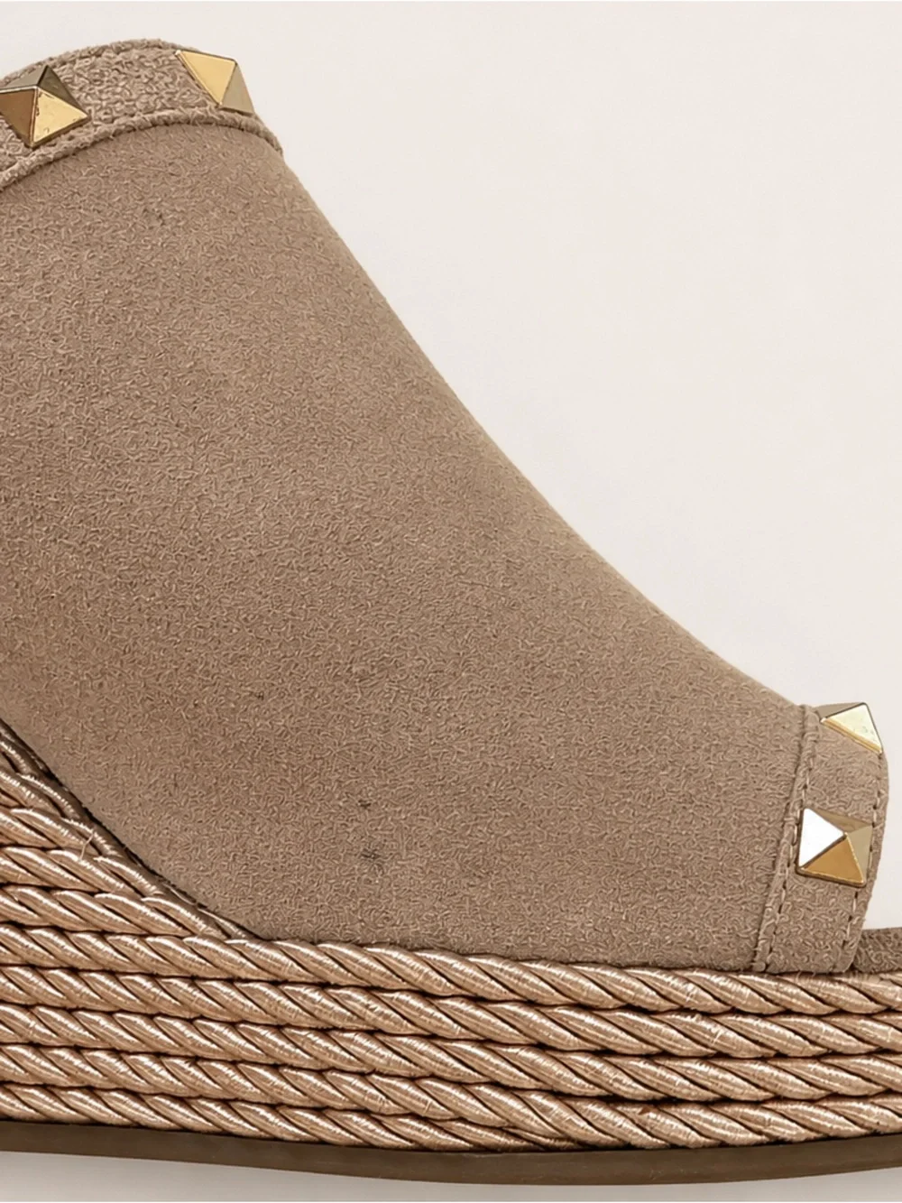 Marc Fisher • Zyme Studded Suede Espadrille Wedges • Size 10